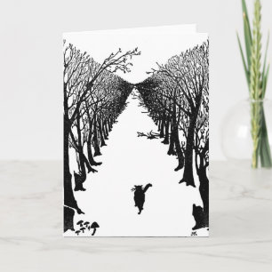 Wenskaart van kippende katten kaart