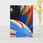 Wenskaart van kleurrijke ballonnen kaart (Gele Bloem)