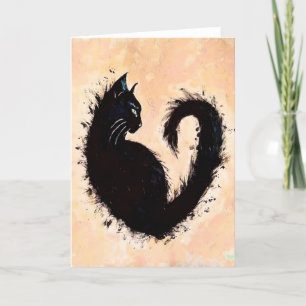 wenskaart van L’amour des chats noirs
