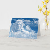 Wenskaart van leder en lammeren kaart (Gele Bloem)