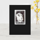 wenskaart van leeuwenkop kaart (Gele Bloem)