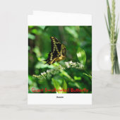 Wenskaart van lentestuin kaart (Achterkant)