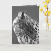 Wenskaart van leopard Appaloosa Horse Kaart (Gele Bloem)
