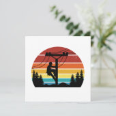  Wenskaart van Lineman Sunset Retro Kaart (Staand voorkant)