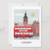 Wenskaart van Londen Feestdagenkaart (Voorkant)