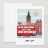 Wenskaart van Londen Feestdagenkaart (Voorkant / Achterkant)