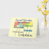 Wenskaart van maatschappelijk werkers kaart (Gele Bloem)