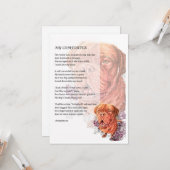 Wenskaart van Mastiff Hondenliefhebber Gift Kaart (Voorkant / Achterkant in situ)