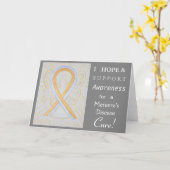 Wenskaart van Meniere's Disease Awareness Ribbon Kaart (Gele Bloem)