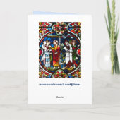 wenskaart van met jesus gekleurd glas kaart (Achterkant)