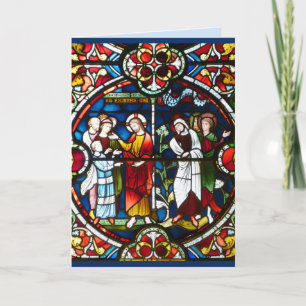 wenskaart van met jesus gekleurd glas kaart