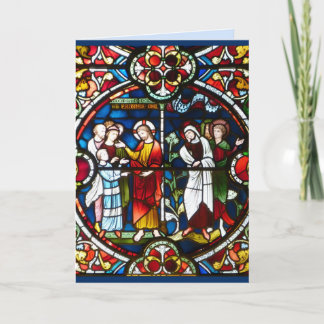 wenskaart van met jesus gekleurd glas kaart