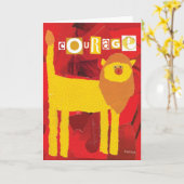 Wenskaart van moed kaart (Gele Bloem)