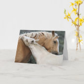 Wenskaart van moeder en zoon kaart (Gele Bloem)