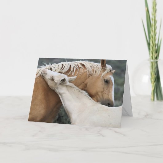 Wenskaart van moeder en zoon kaart (Voorkant)