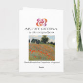 Wenskaart van Monet Poppies Kaart (Achterkant)