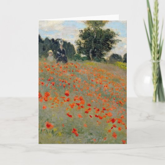 Wenskaart van Monet Poppies Kaart (Voorkant)