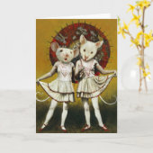 Wenskaart van  muizen kaart (Gele Bloem)