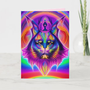 wenskaart van mystieke katten kaart
