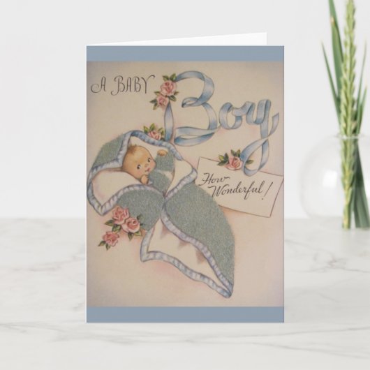  Wenskaart van New Baby Boy Kaart (Voorkant)