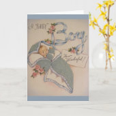  Wenskaart van New Baby Boy Kaart (Gele Bloem)