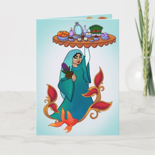 Wenskaart van Nowruz (Perzisch Nieuwjaar) Kaart (Voorkant)