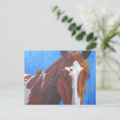 Wenskaart van paarden briefkaart (Staand voorkant)