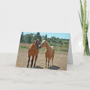 Wenskaart van paarden kaart
