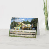 Wenskaart van paardensculptuur kaart (Voorkant)