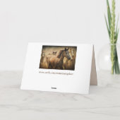 wenskaart van paardenstamphout feestdagen kaart (Achterkant)