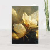 Wenskaart van Painterly Golden Leaves Kaart (Voorkant)