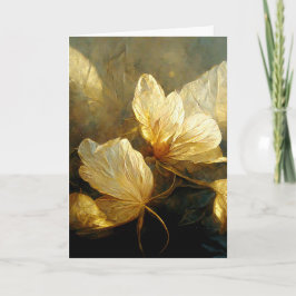 Wenskaart van Painterly Golden Leaves Kaart
