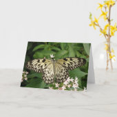 Wenskaart van papiermijt kaart (Gele Bloem)