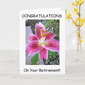 Wenskaart van pensionering kaart (Gele Bloem)