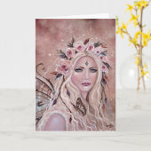 wenskaart van Philantha-fee door Renee Lavoie Kaart (Gele Bloem)