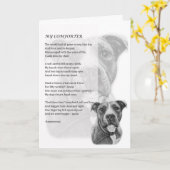 Wenskaart van Pit Bull Dog Lover Gift Kaart (Gele Bloem)