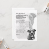 Wenskaart van Pit Bull Dog Pet Parent Gift Kaart (Voorkant / Achterkant in situ)