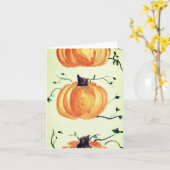 Wenskaart van pompoen kaart (Gele Bloem)