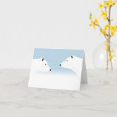 Wenskaart van poolBeren Kaart (Gele Bloem)