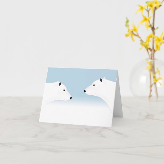 Wenskaart van poolBeren Kaart (Gele Bloem)