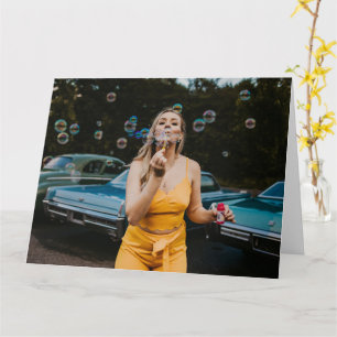 wenskaart van prachtige godin Bubbles Kaart