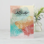 Wenskaart van Ramadan Mubarak Feestdagenkaart (Staand voorkant)