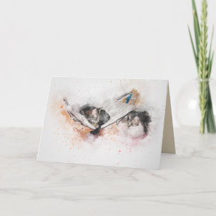 wenskaart van relaxerende katten kaart