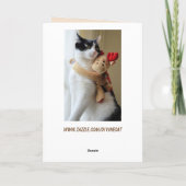 wenskaart van rendieren en katten kaart (Achterkant)