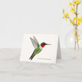 Wenskaart van rondvliegende Hummingbird Kaart (Gele Bloem)