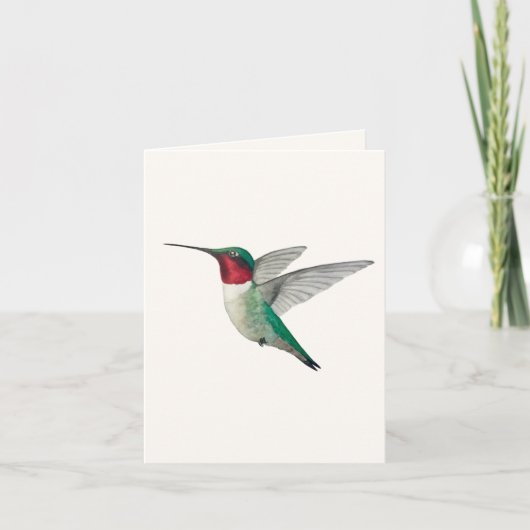 Wenskaart van rondvliegende Hummingbird Kaart (Voorkant)