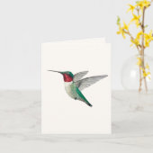 Wenskaart van rondvliegende Hummingbird Kaart (Gele Bloem)