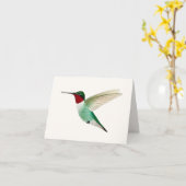 Wenskaart van rondvliegende Hummingbird Kaart (Gele Bloem)