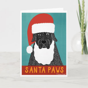Wenskaart van Santa Paws Feestdagen Kaart