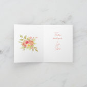 Wenskaart van Siamese Cat en Flowers Kaart (Binnen)